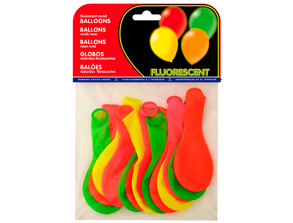 Fluorescent balloons, bag of 15 units. ( Imagem 2 de 3 ) - Preview