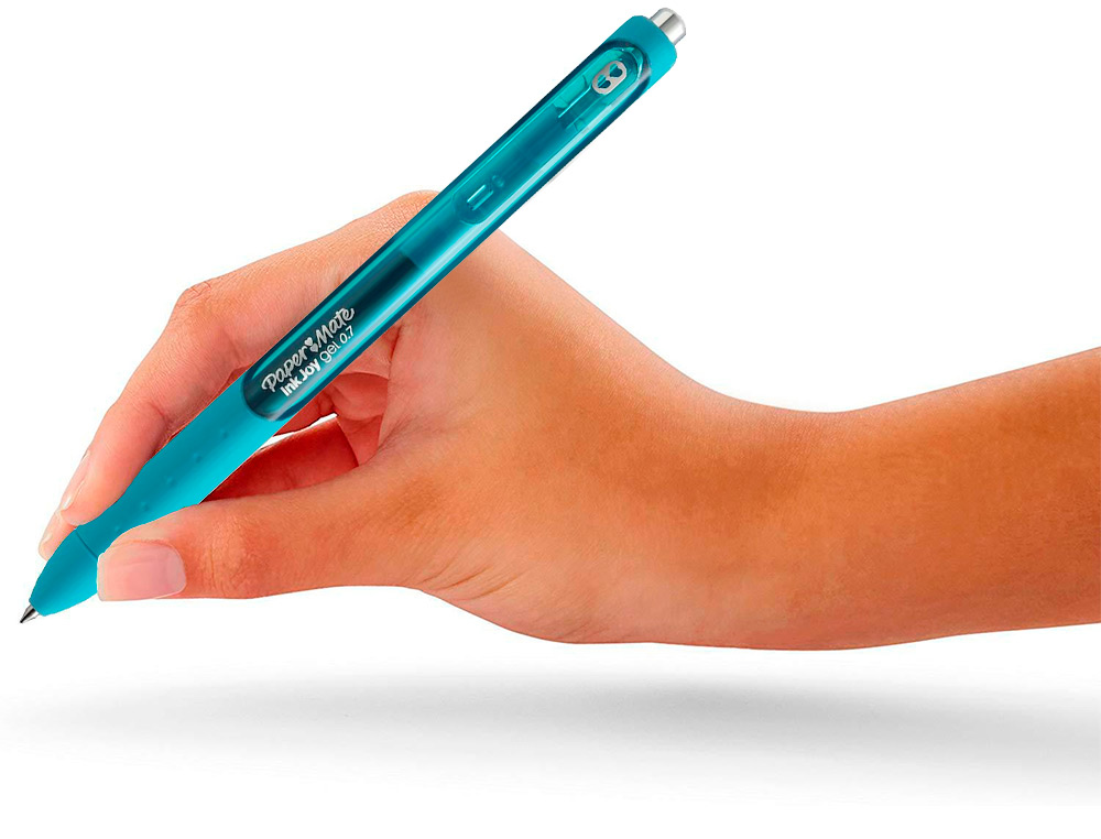Esferográfica Paper Mate Inkjoy Retratil Gel Pen Traço 0,7 mm - Verde Azulado ( Imagem 4 de 7 ) - Preview