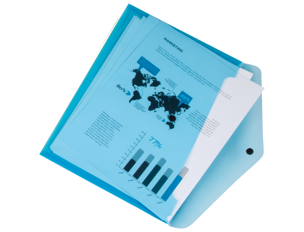 Liderpapel document holder with spring clip, A4 size, assorted colors. ( Imagem 4 de 10 ) - Preview