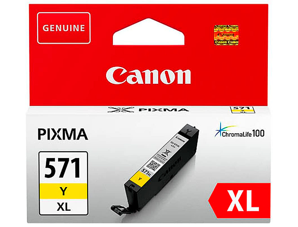 Tinteiro canon cli-571xl amarelo pixma mg6852 / ts6050 / ts 8050 ( Imagem 2 de 4 ) - Preview