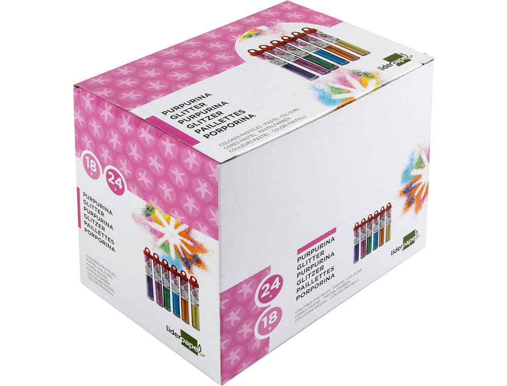 Purpurina liderpapel fantasia cores metalicas pastel frasco de 18 gr ( Imagem 2 de 6 ) - Preview