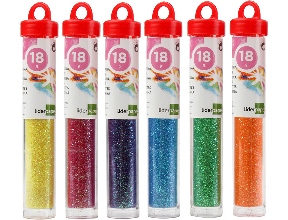 Purpurina liderpapel fantasia cores metalicas pastel frasco de 18 gr ( Imagem 4 de 6 ) - Preview