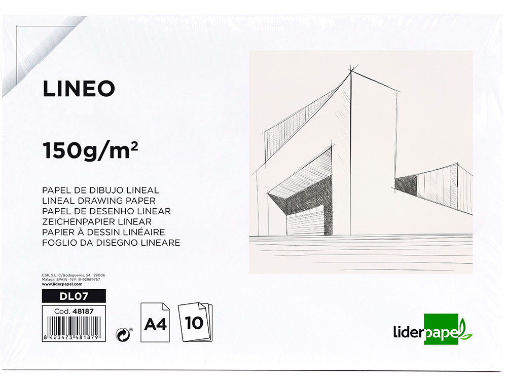 Papel de desenho liderpapel din a4 marca mayor 150 gr pack 10 folhas (12 unidades) ( Imagem 4 de 9 ) - Preview