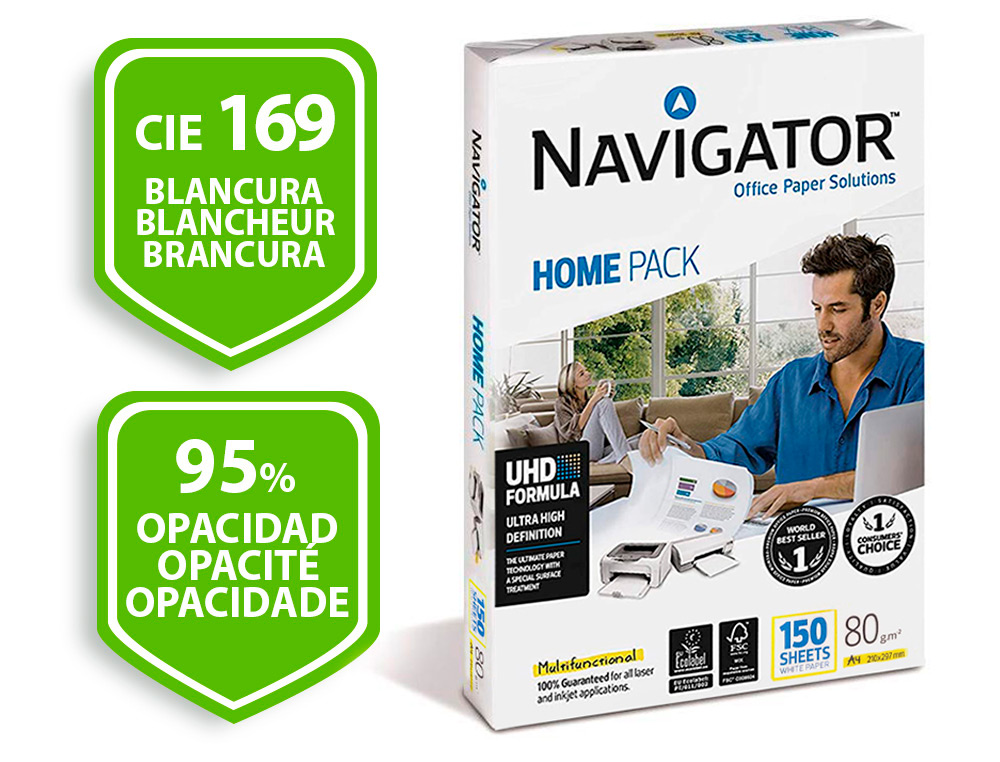 Papel fotocopia navigator din a4 80 gramas pack de 150 folhas ( Imagem 2 de 10 ) - Preview