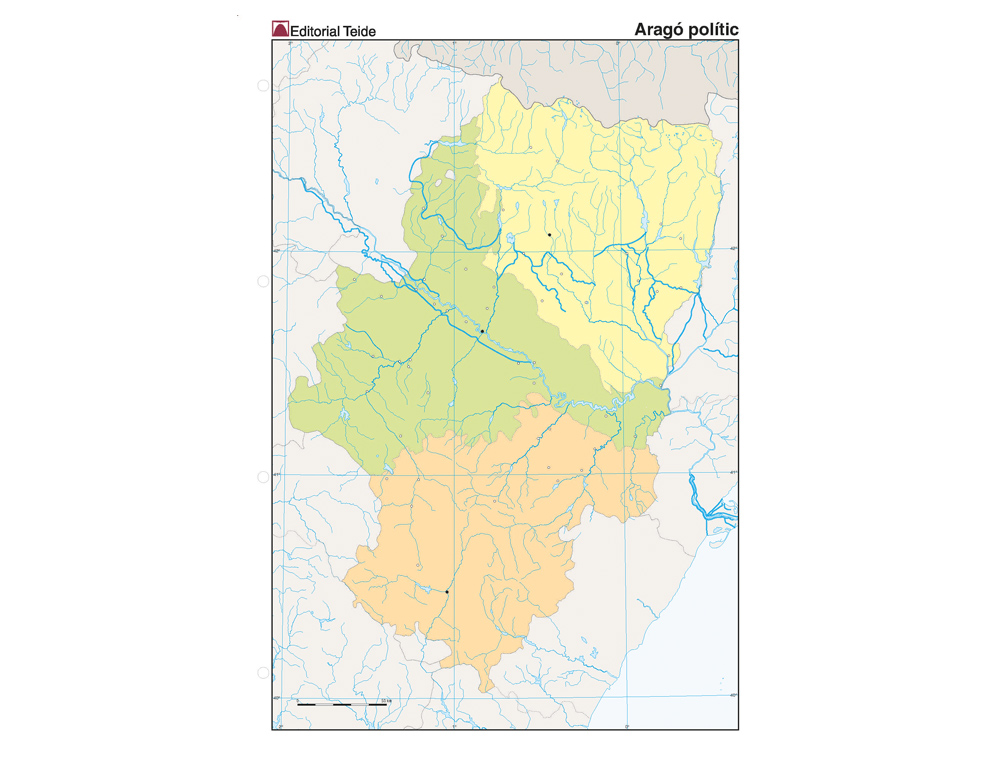 Mapa mudo color din a4 aragon politico (100 unidades) ( Imagem 2 de 2 ) - Preview