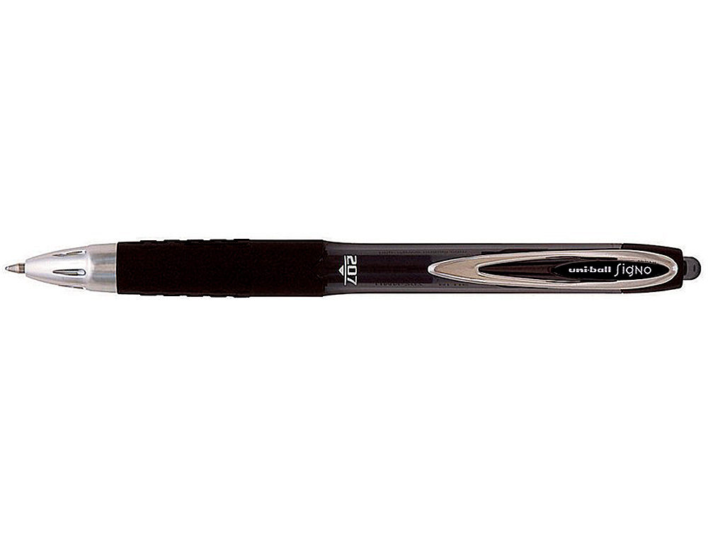Esferográfica uni-ball roller; umn-207 retratil, 0,7 mm. Cor preto ( Imagem 3 de 4 ) - Preview