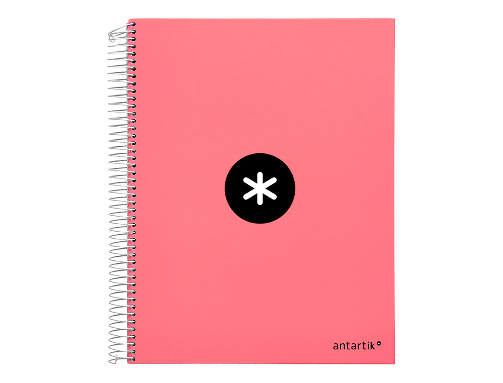 Caderno espiral liderpapel din a4 antartik capa forrada 120f 100 gr pautado 5 bandas 4 furos cor coral ( Imagem 2 de 16 ) - Preview