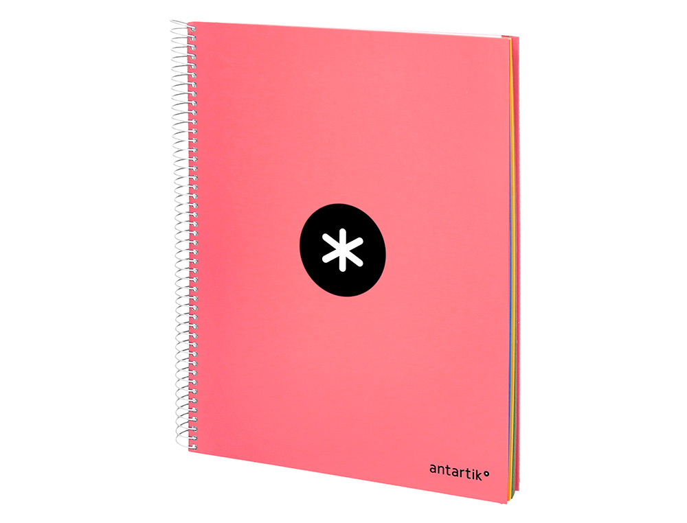 Caderno espiral liderpapel din a4 antartik capa forrada 120f 100 gr pautado 5 bandas 4 furos cor coral ( Imagem 5 de 16 ) - Preview