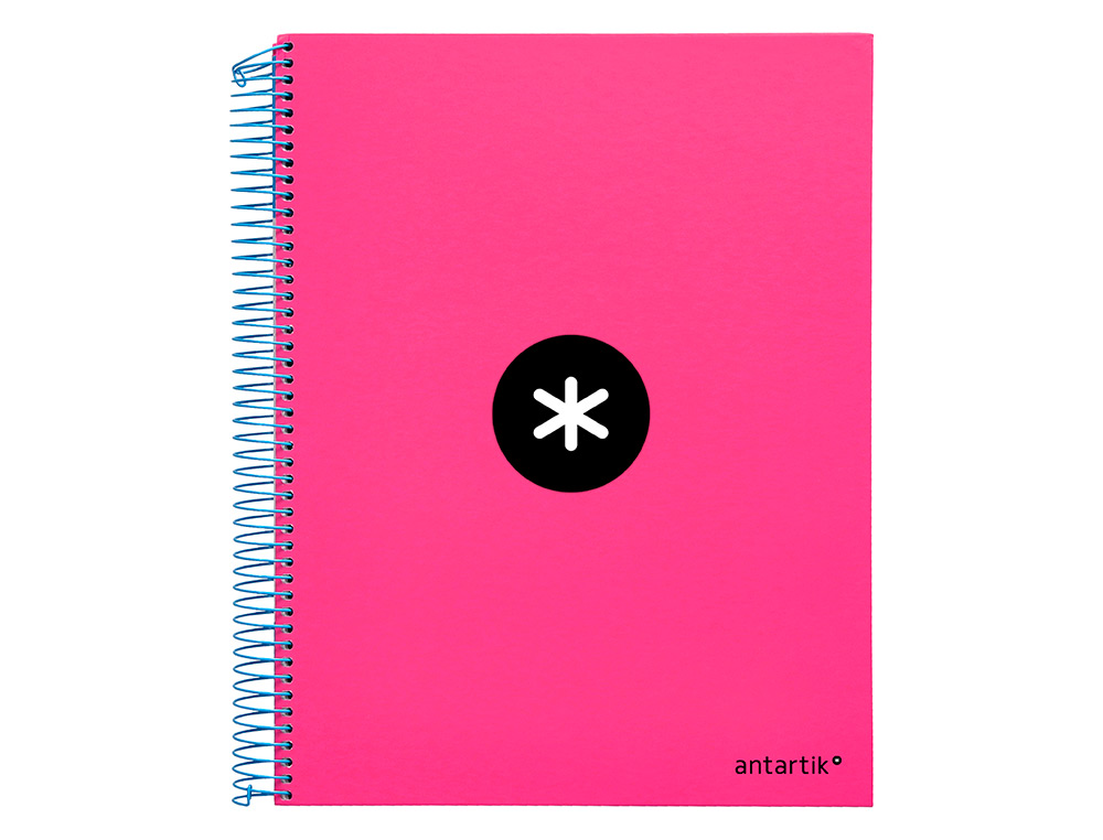 Caderno espiral liderpapel din a4 antartik capa forrada 120 f 100 gr pautado 5 bandas de cores 4 furos cor rosa f. ( Imagem 2 de 12 ) - Preview