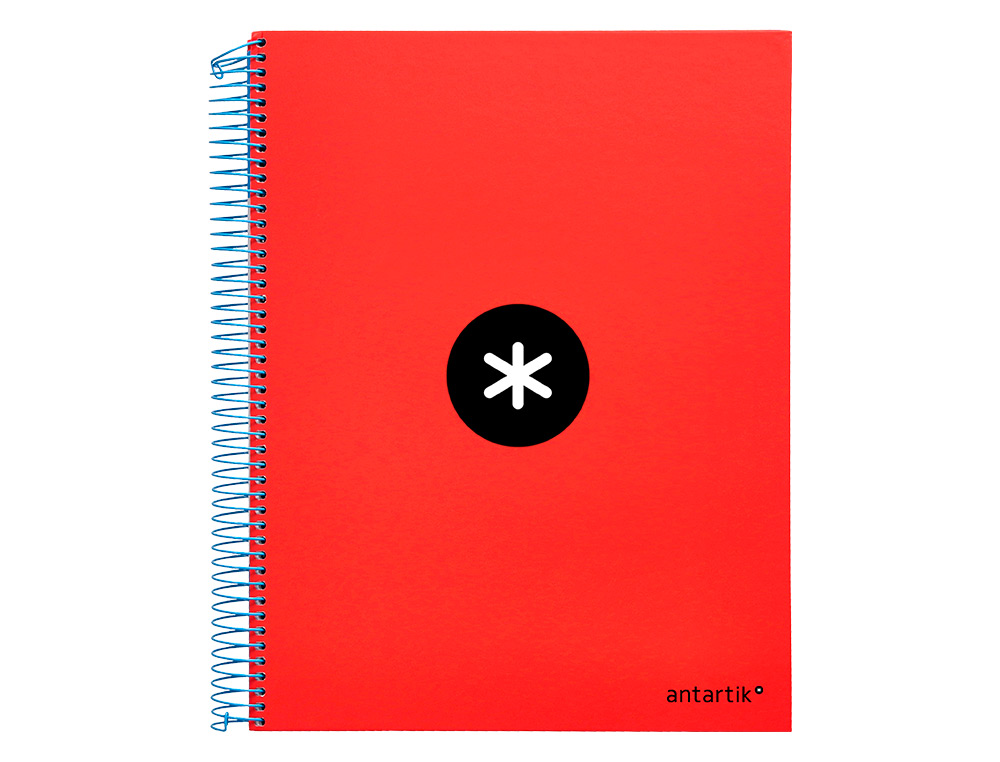 Caderno espiral liderpapel din a4 antartik capa forrada 120 f 100 gr pautado 5 bandas de cores 4 furos cor vermelho ( Imagem 2 de 12 ) - Preview