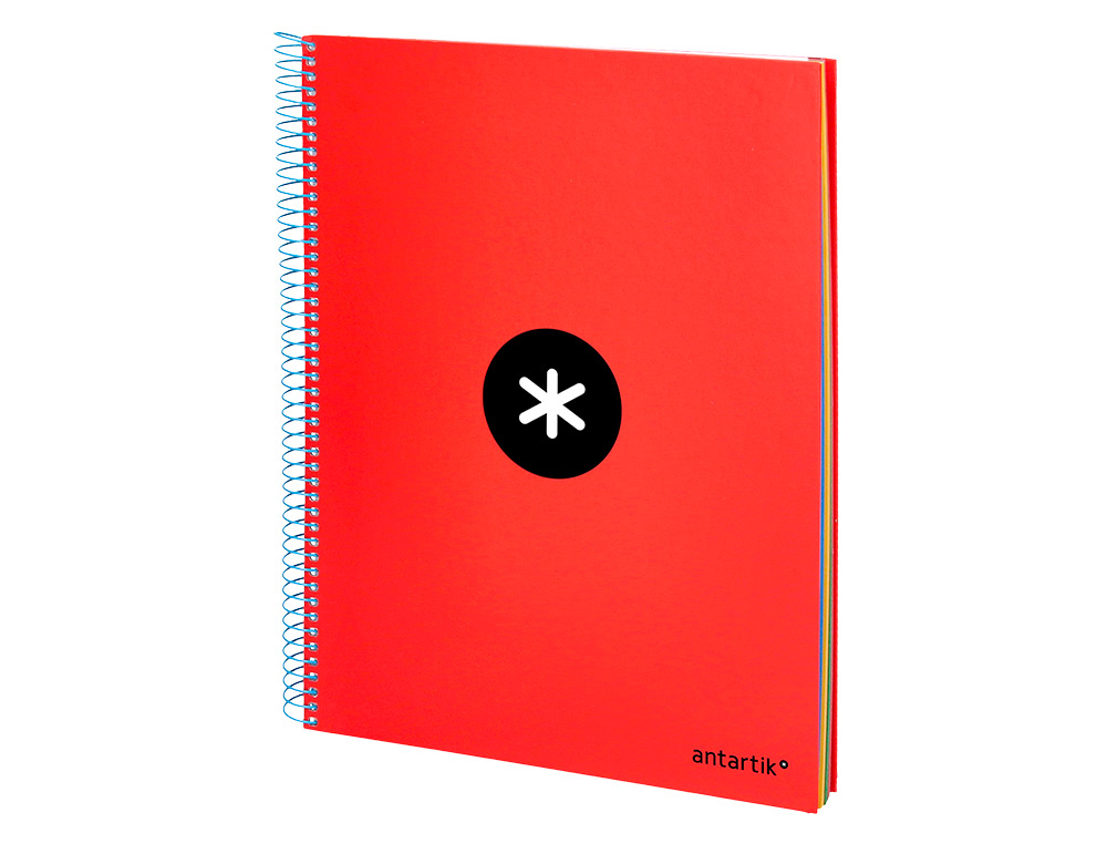 Caderno espiral liderpapel din a4 antartik capa forrada 120 f 100 gr pautado 5 bandas de cores 4 furos cor vermelho ( Imagem 5 de 12 ) - Preview