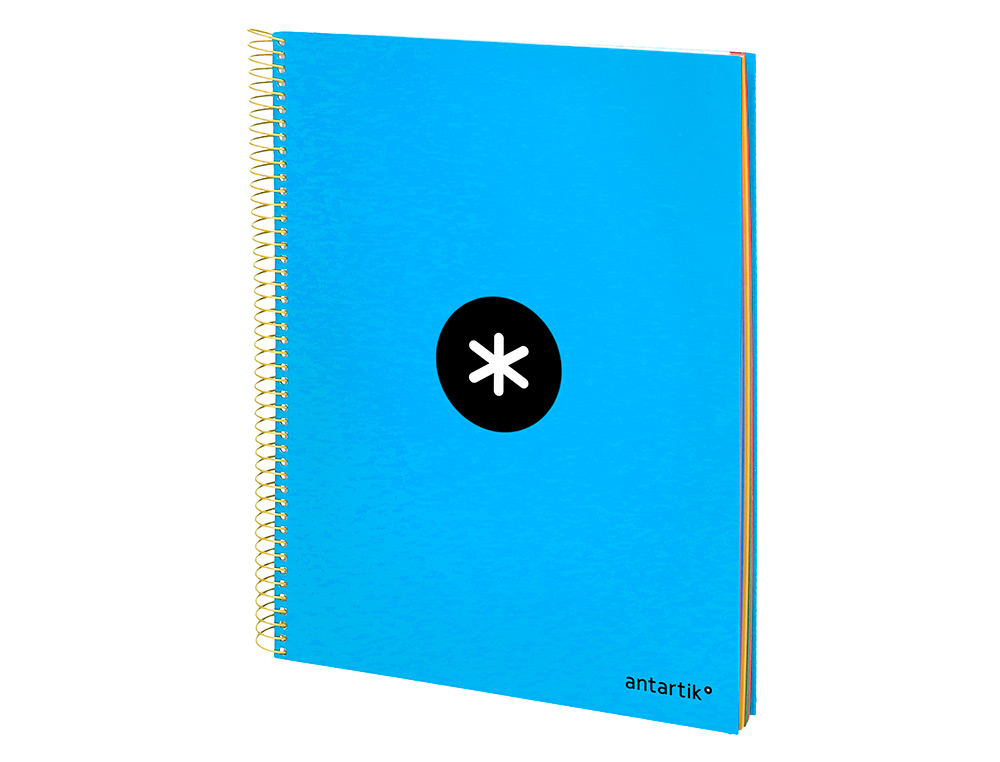 Caderno espiral liderpapel din a4 antartik capa forrada 120 f 100 gr pautado 5 bandas de cores 4 furos cor azul ( Imagem 5 de 12 ) - Preview