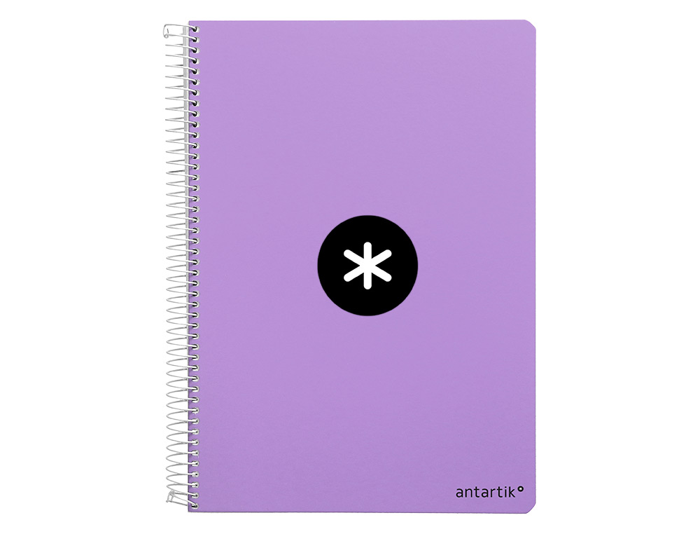Caderno espiral liderpapel din a4 antartik capa extradura 80 f 100 gr quadricula 5 mm com margem cor lilas ( Imagem 3 de 24 ) - Preview