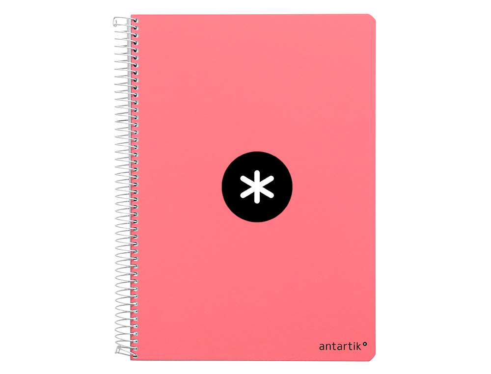 Caderno espiral liderpapel din a4 antartik capa extradura 80 f 100 gr quadricula 5 mm com margem cor coral ( Imagem 2 de 13 ) - Preview