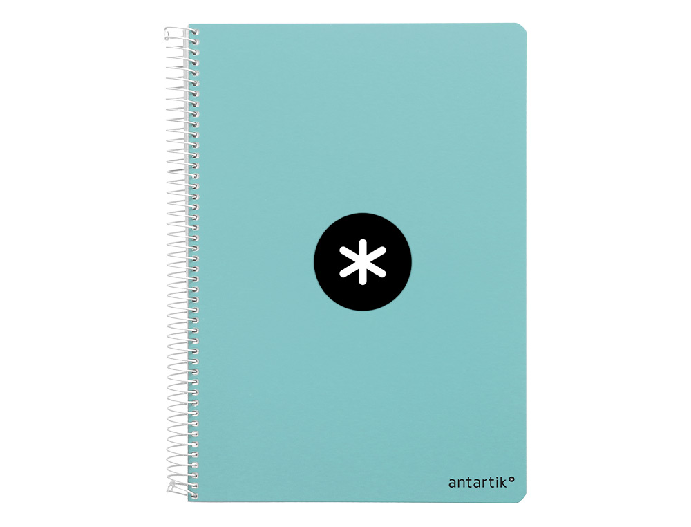 Caderno espiral liderpapel din a4 antartik capa extradura 80 f 100 gr quadricula 5 mm com margem cor menta ( Imagem 2 de 13 ) - Preview