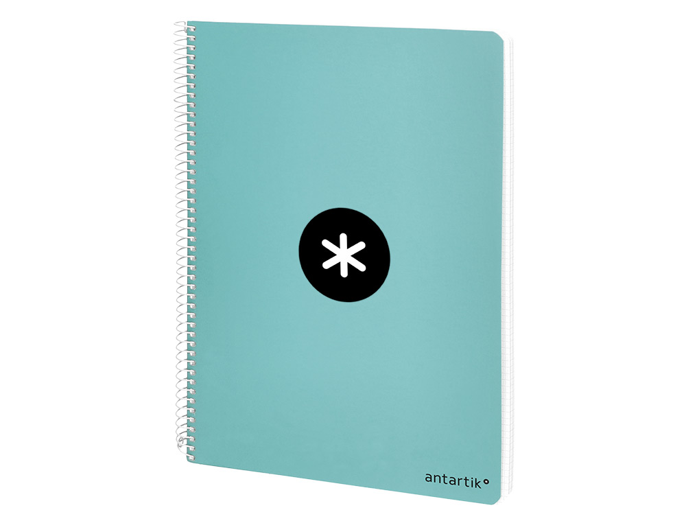 Caderno espiral liderpapel din a4 antartik capa extradura 80 f 100 gr quadricula 5 mm com margem cor menta ( Imagem 5 de 13 ) - Preview