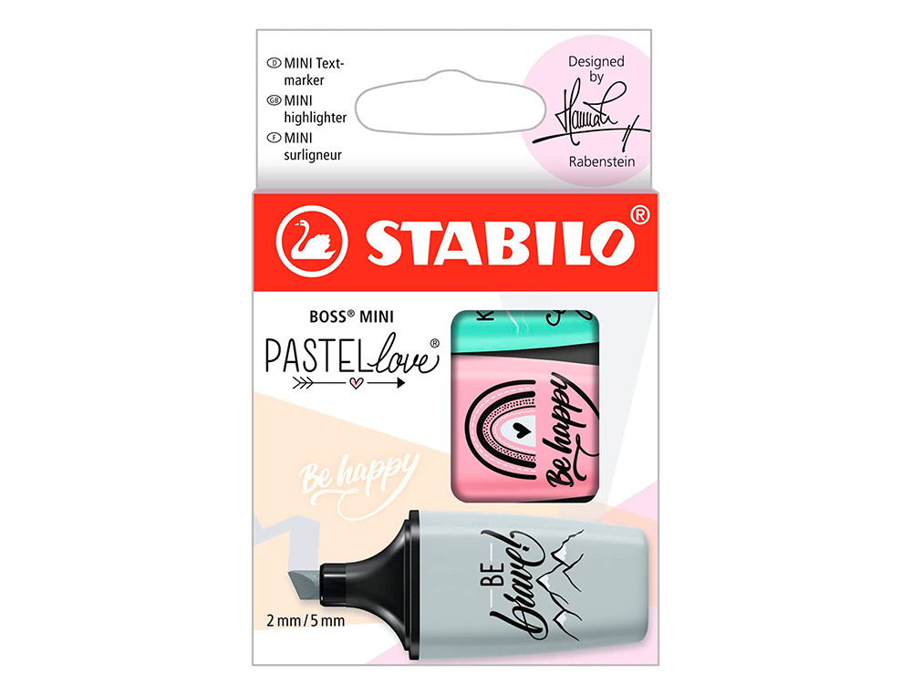 Marcador stabilo boss mini pastel love estojo de 3 unidades menta/rosa/turquesa ( Imagem 4 de 14 ) - Preview