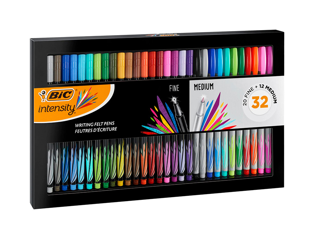 Marcador bic intesity collection estojo de 32 unidades cores sortidas ( Imagem 2 de 3 ) - Preview