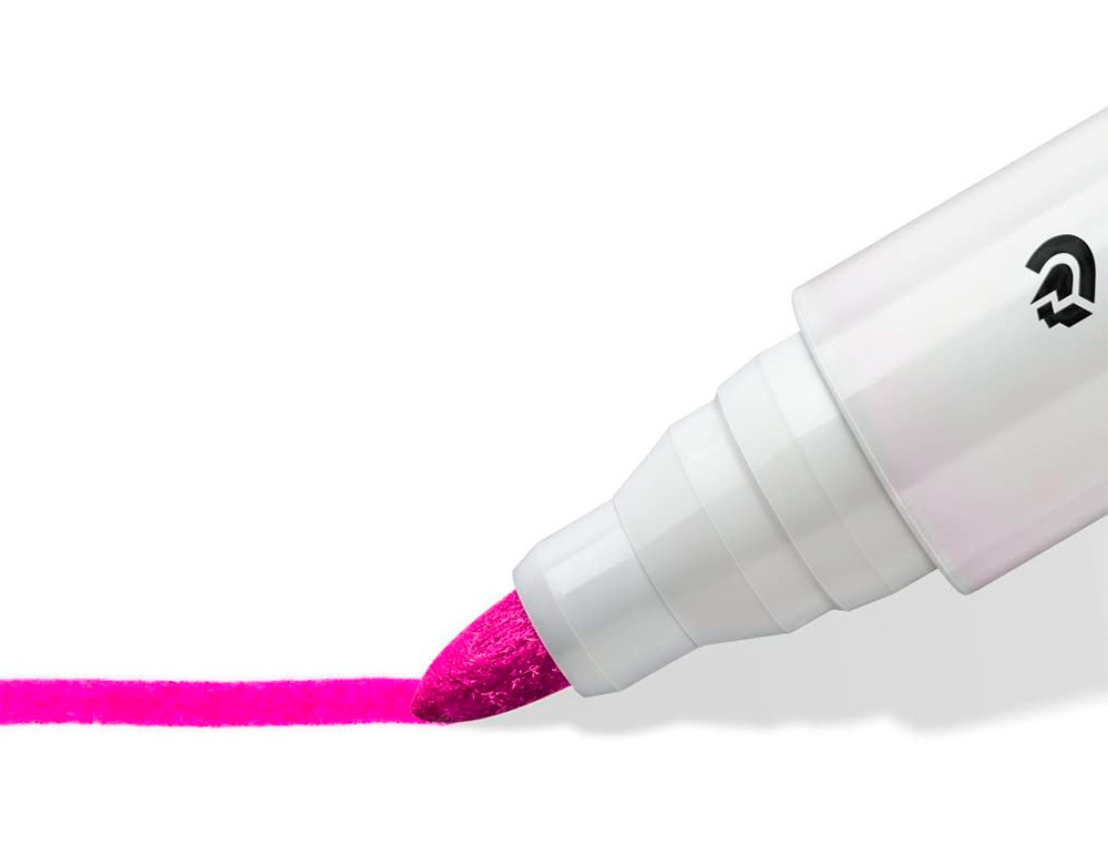 Rotulador staedtler lumocolor 351 para pizarra blanca punta redonda 2 mm recargable color rosa (10 unidades) ( Imagem 4 de 5 ) - Preview
