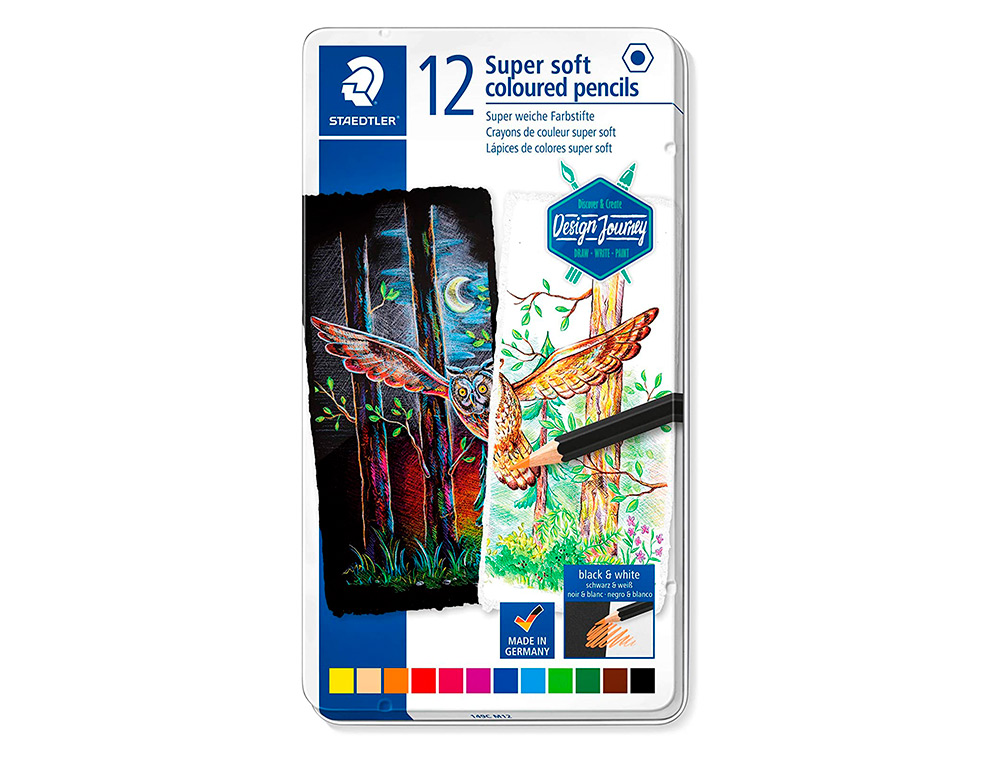 STAEDTLER - 12 SUPER SOFT COLOURED PENCILS - 149C M12 ( Imagem 2 de 6 ) - Preview