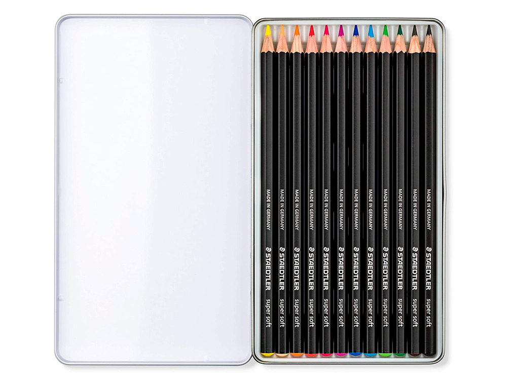 STAEDTLER - 12 SUPER SOFT COLOURED PENCILS - 149C M12 ( Imagem 3 de 6 ) - Preview