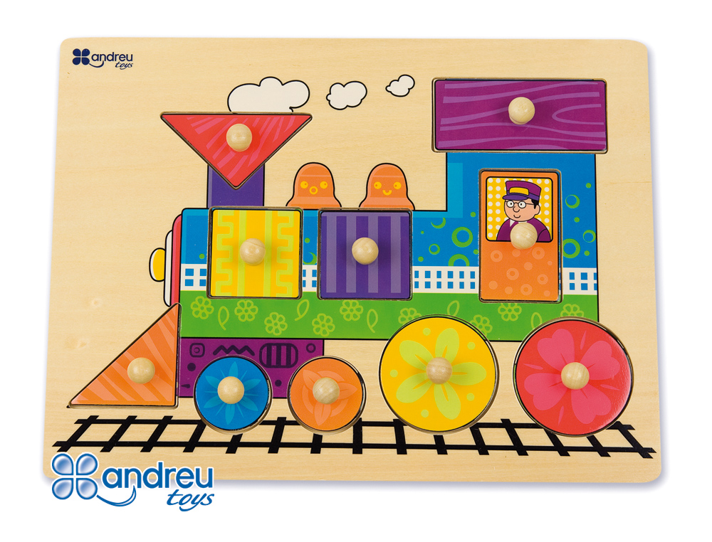 Puzzle andreutoys madeira comboio 10 peças ( Imagem 2 de 2 ) - Preview