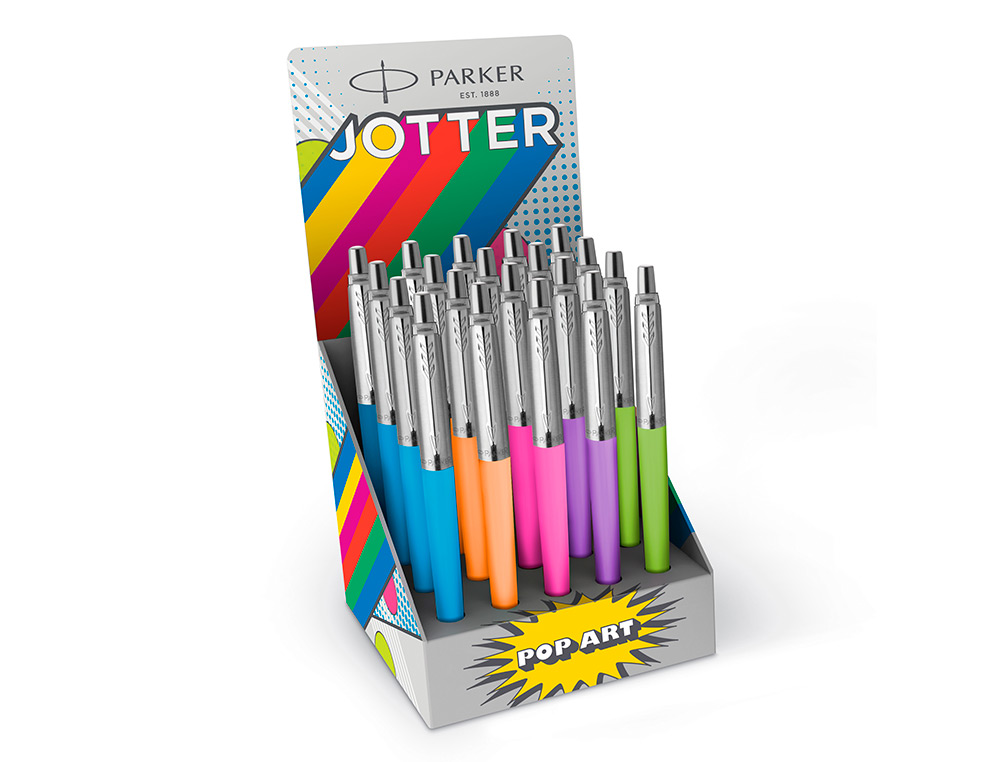 Esferografica parker jotter originals pop art edicao especial expositor de 20 unidades cores sortidas ( Imagem 2 de 4 ) - Preview