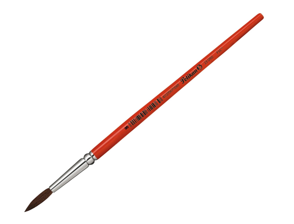 Pinceis aguarela pelikan serie 23 nº 8 virola aluminio (12 unidades) ( Imagem 2 de 2 ) - Preview