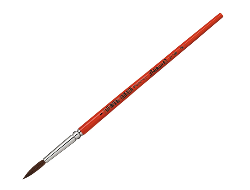 Pinceis aguarela pelikan serie 23 nº 3 virola aluminio (12 unidades) ( Imagem 2 de 2 ) - Preview