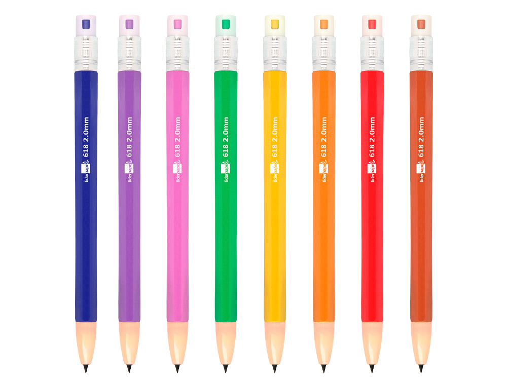 Lapiseira liderpapel retratil 2mm cores sortidas (48 unidades) ( Imagem 2 de 12 ) - Preview