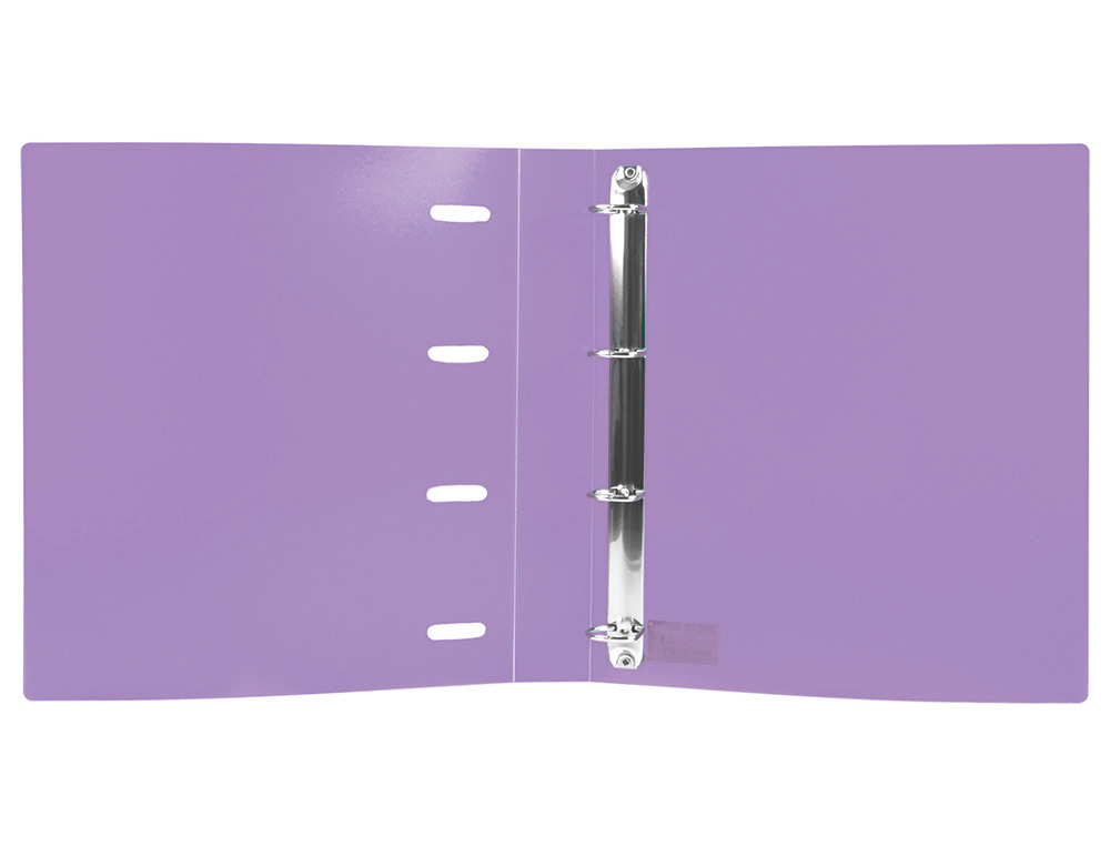 Carpeta con recambio y solapa liderpapel a4 cuadro 5mm 100 hojas 80g polipropileno 4 anillas 40mm lavanda opaco ( Imagem 5 de 6 ) - Preview