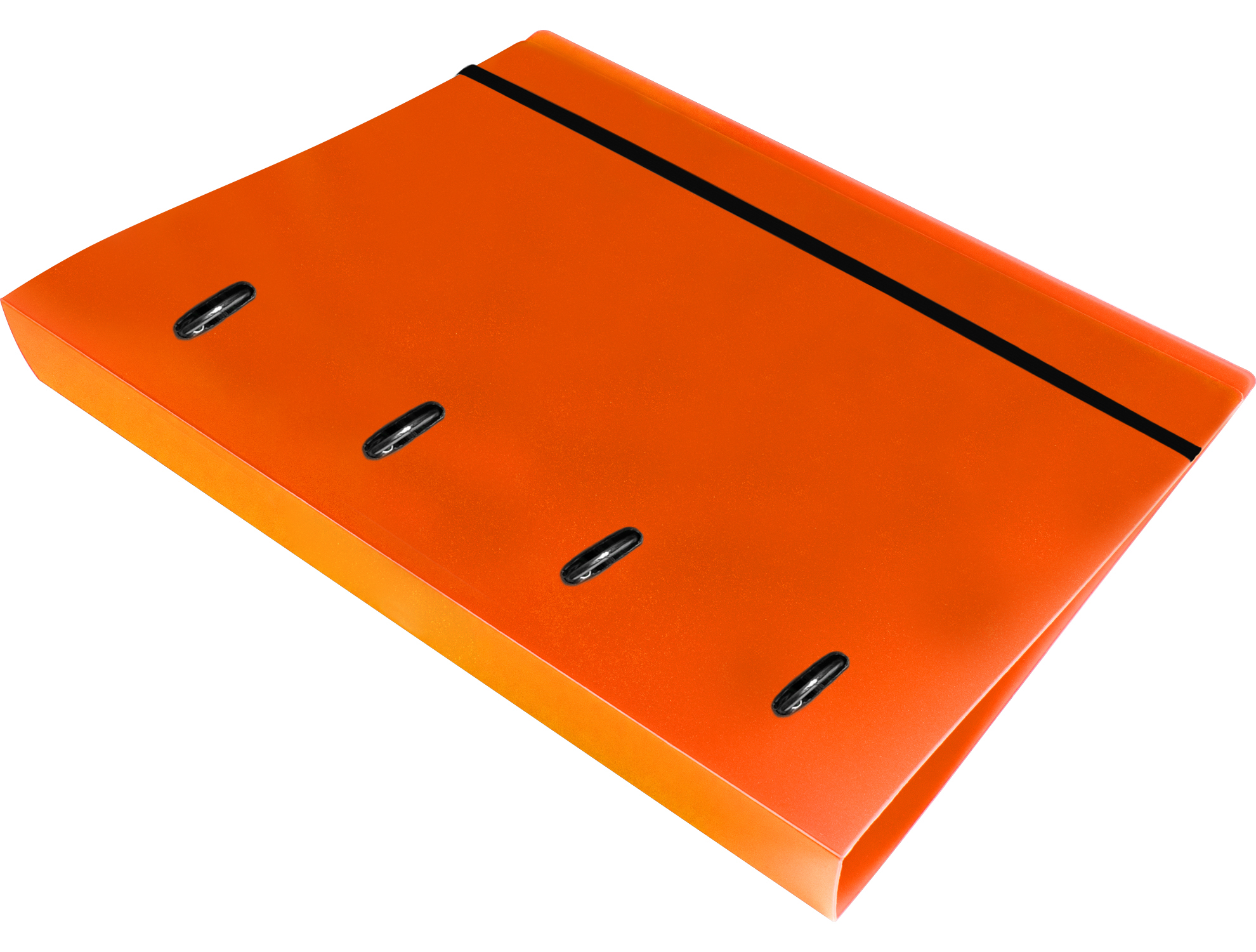 Carpeta con recambio y solapa liderpapel a4 cuadro 5mm 100 hojas 80g polipropileno 4 anillas 40mm naranja fluor ( Imagem 4 de 6 ) - Preview