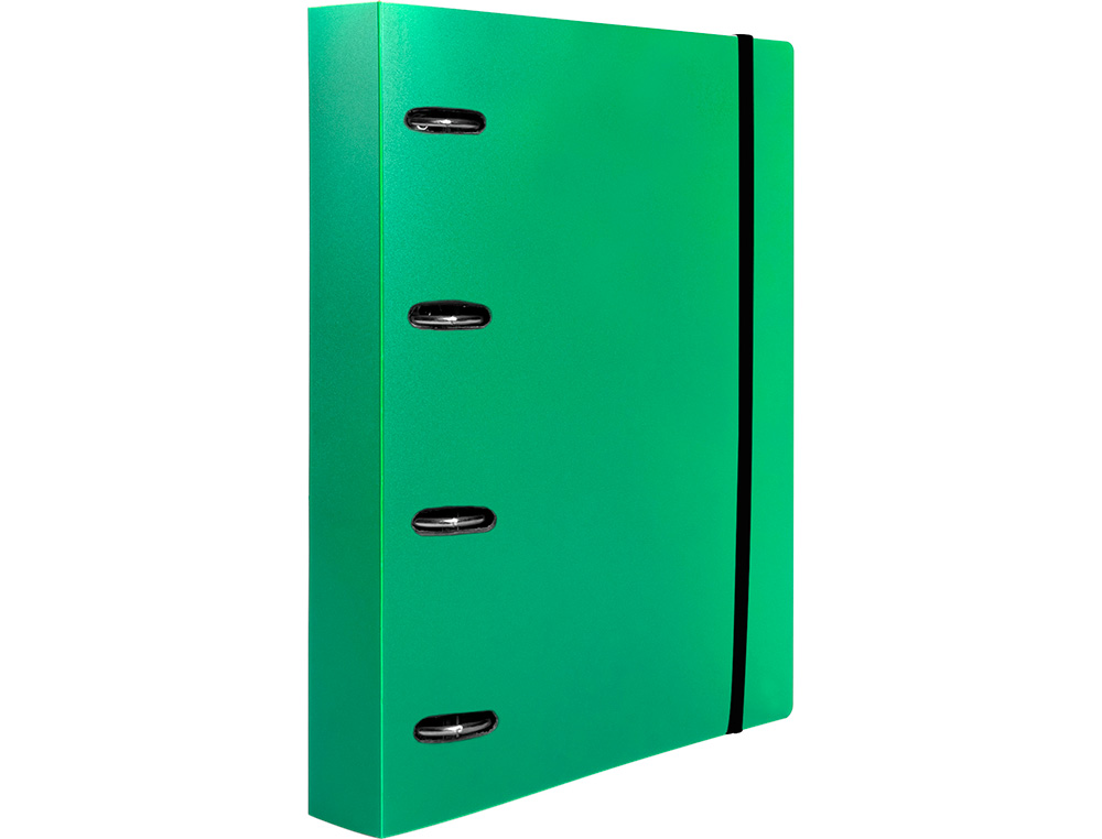 Carpeta con recambio y solapa liderpapel a4 cuadro 5mm 100 hojas 80g polipropileno 4 anillas 40mm verde ( Imagem 2 de 6 ) - Preview