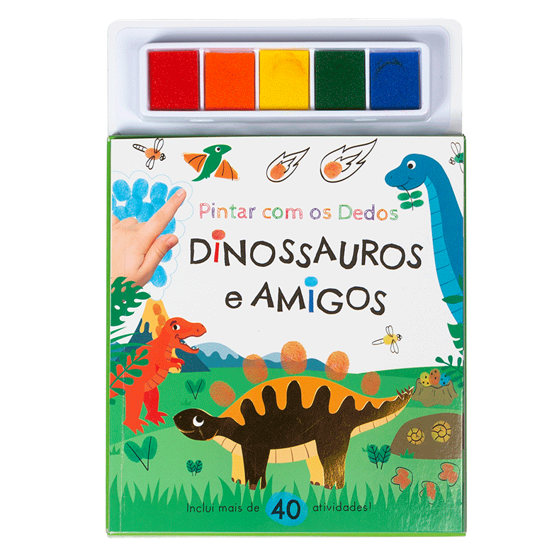 Pintar com os Dedos - Dinossauros e amigos ( Imagem 2 de 2 ) - Preview