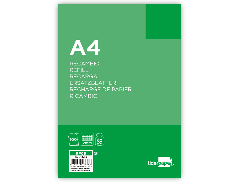 Recarga liderpapel folio 100 f 4tf-04 milimetrado 4 furos ( Imagem 2 de 19 ) - Preview