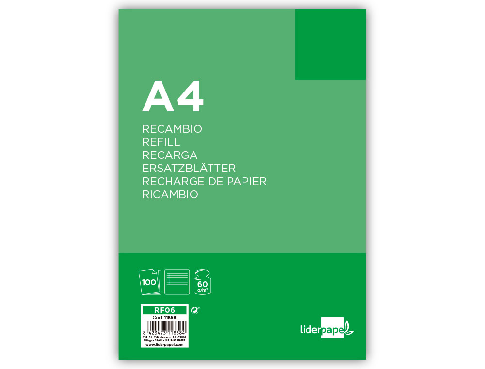 Recarga liderpapel folio 100 f 4tf-02 1 pautado 4 furos com margem ( Imagem 2 de 11 ) - Preview