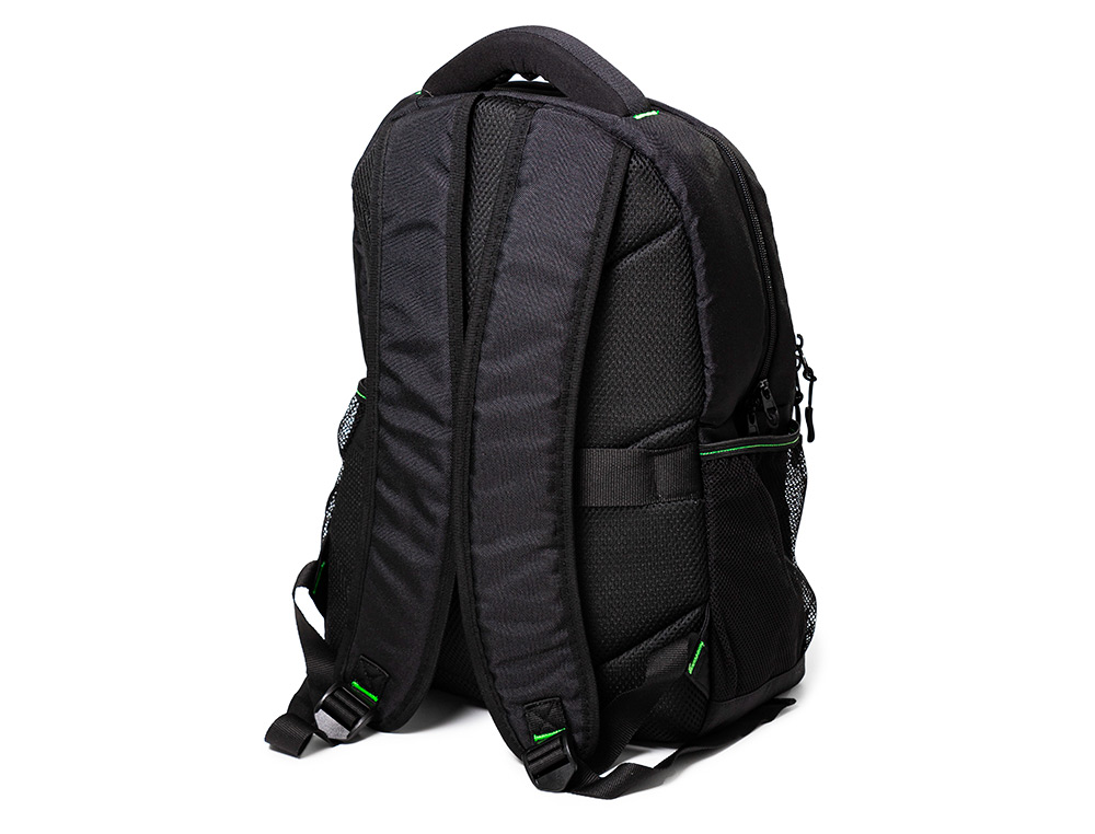 Mochila para portatil q-connect 15,6/' preta 1 asa 2 bolsos exteriores medidas 320x430x140 mm fabricada em rpet ( Imagem 2 de 7 ) - Preview