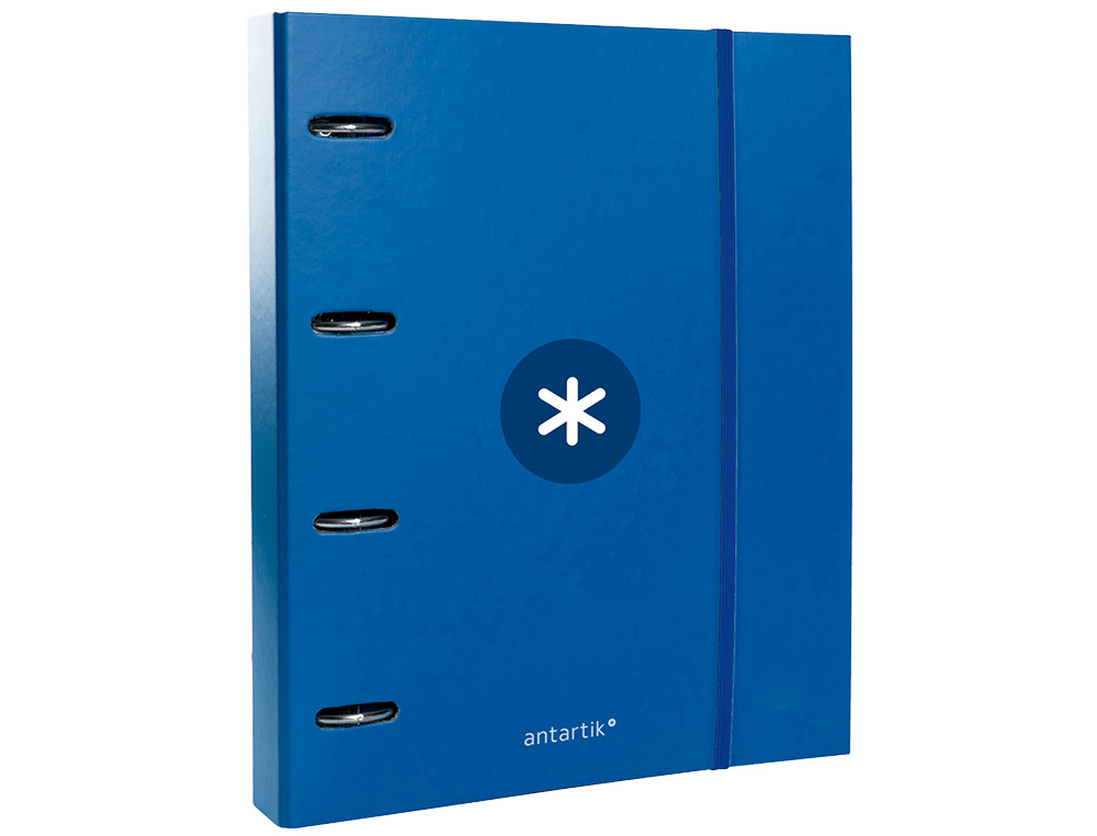Pasta com recarga e aba liderpapel antartik a4 quadricula 5mm forrada 4 aneis redondos 40mm cor azul escuro ( Imagem 5 de 24 ) - Preview