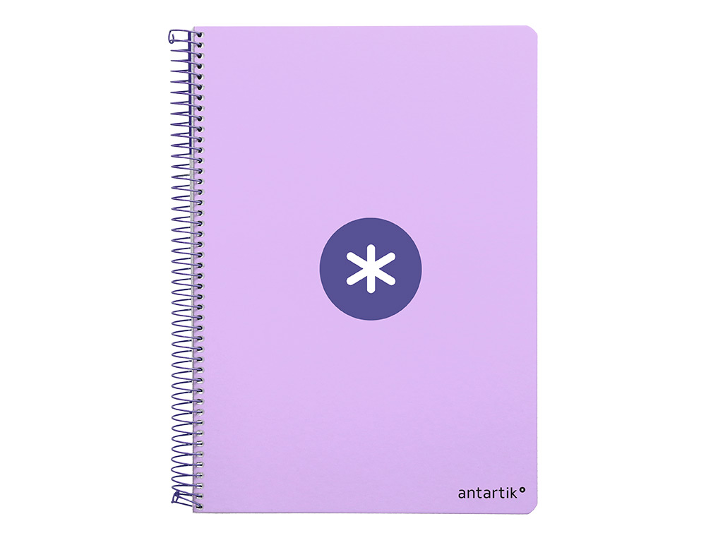 Caderno espiral liderpapel din a4 antartik capa extradura 80 f 100 gr quadricula 5 mm com margem cor lilas ( Imagem 2 de 24 ) - Preview