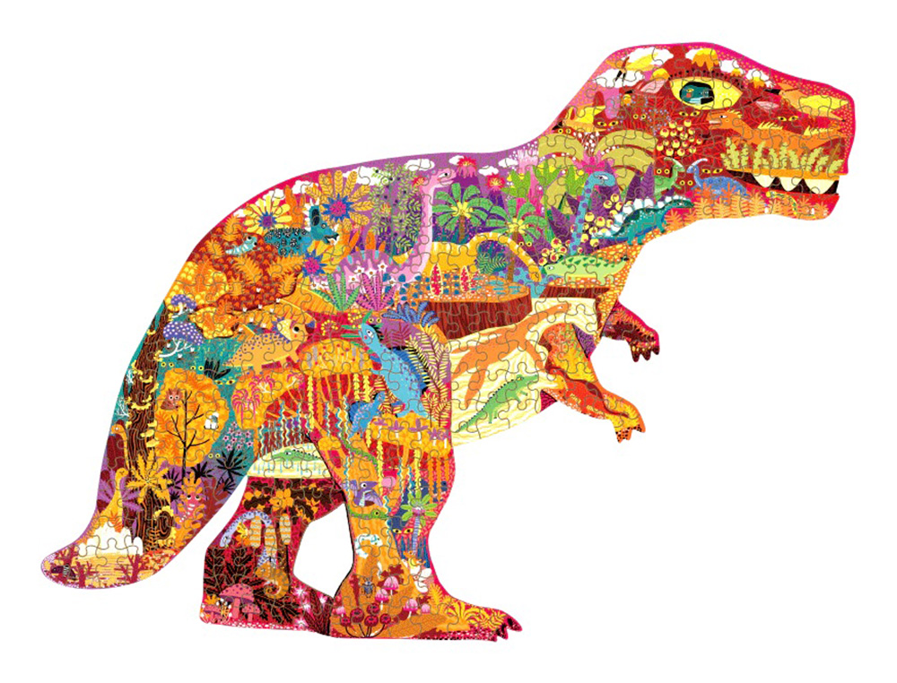 Puzzle mideer mundo de dinossauros com forma animal grande 280 pecas ( Imagem 2 de 4 ) - Preview