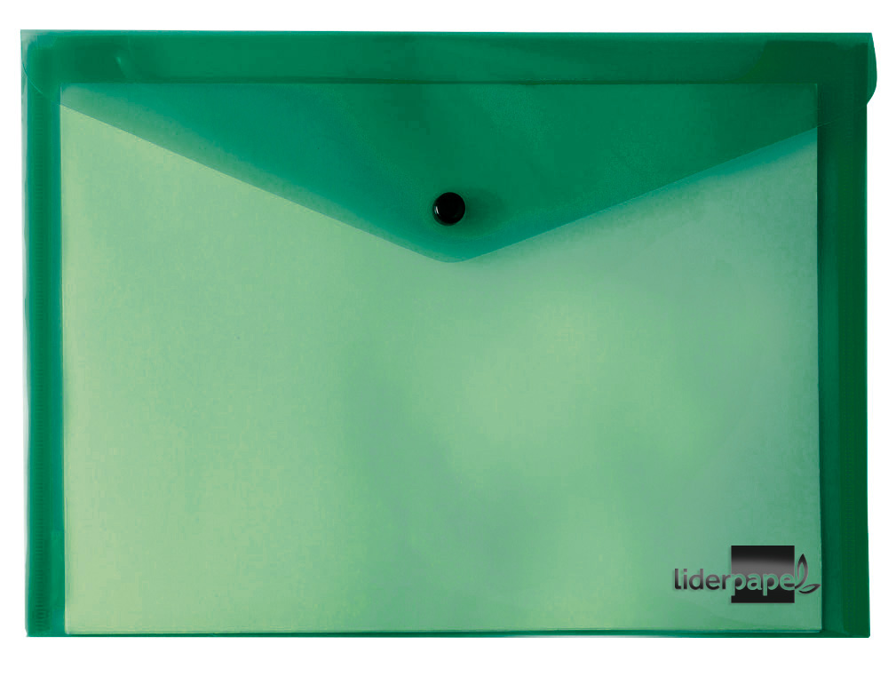 Bolsa Porta Documentos Liderpapel C/Mola - Din A5 - Verde (12 Unidades) ( Imagem 2 de 10 ) - Preview