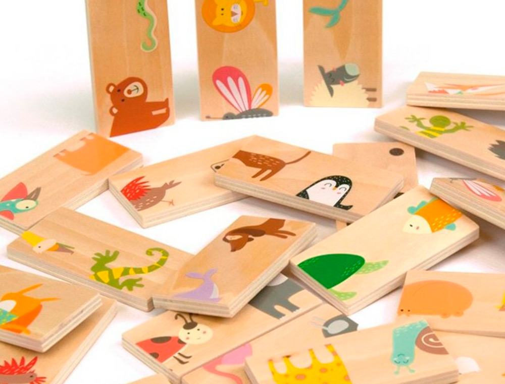 Puzzle andreutoys domino animais madeira 28 pecas ( Imagem 3 de 5 ) - Preview