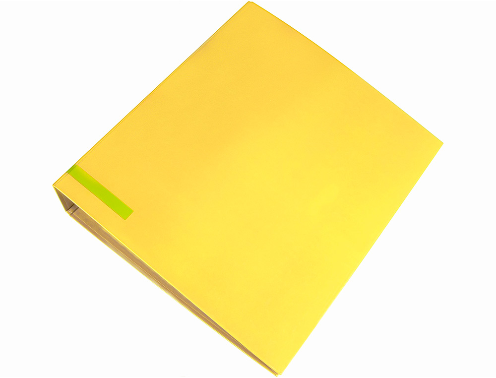 Pasta de arquivo de alavanca liderpapel color system cartao din a4 2 aneis de 75 mm lombada de 80 mm sem caixa amarelo ( Imagem 3 de 15 ) - Preview