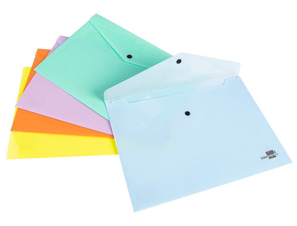Bolsa Porta-Documentos Liderpapel Com Mola Din A4 Celeste Opaco 50 Folhas ( Imagem 3 de 4 ) - Preview