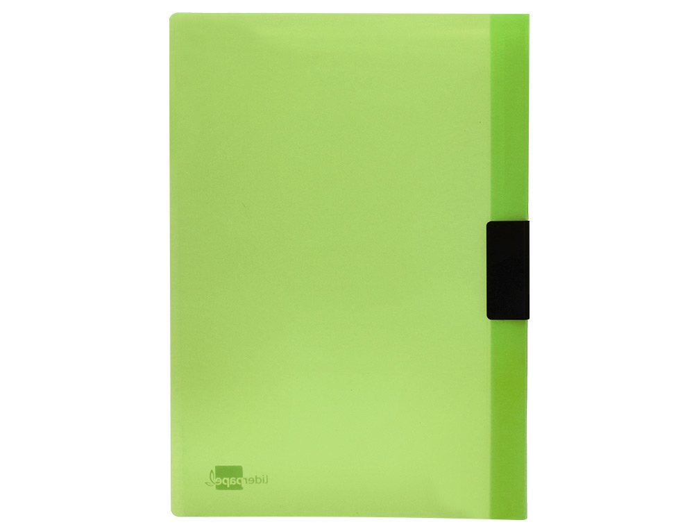 Bolsa dossier liderpapel com clip lateral din a4 verde translucido 60 folhas ( Imagem 4 de 7 ) - Preview