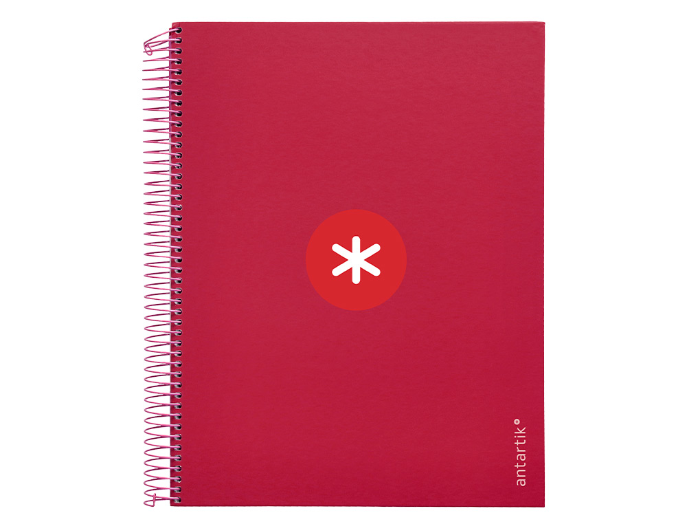 Caderno espiral liderpapel a4 micro antartik capa forrada 120f 100 gr horizontal 5 bandas 4 furos cor framboesa ( Imagem 2 de 11 ) - Preview