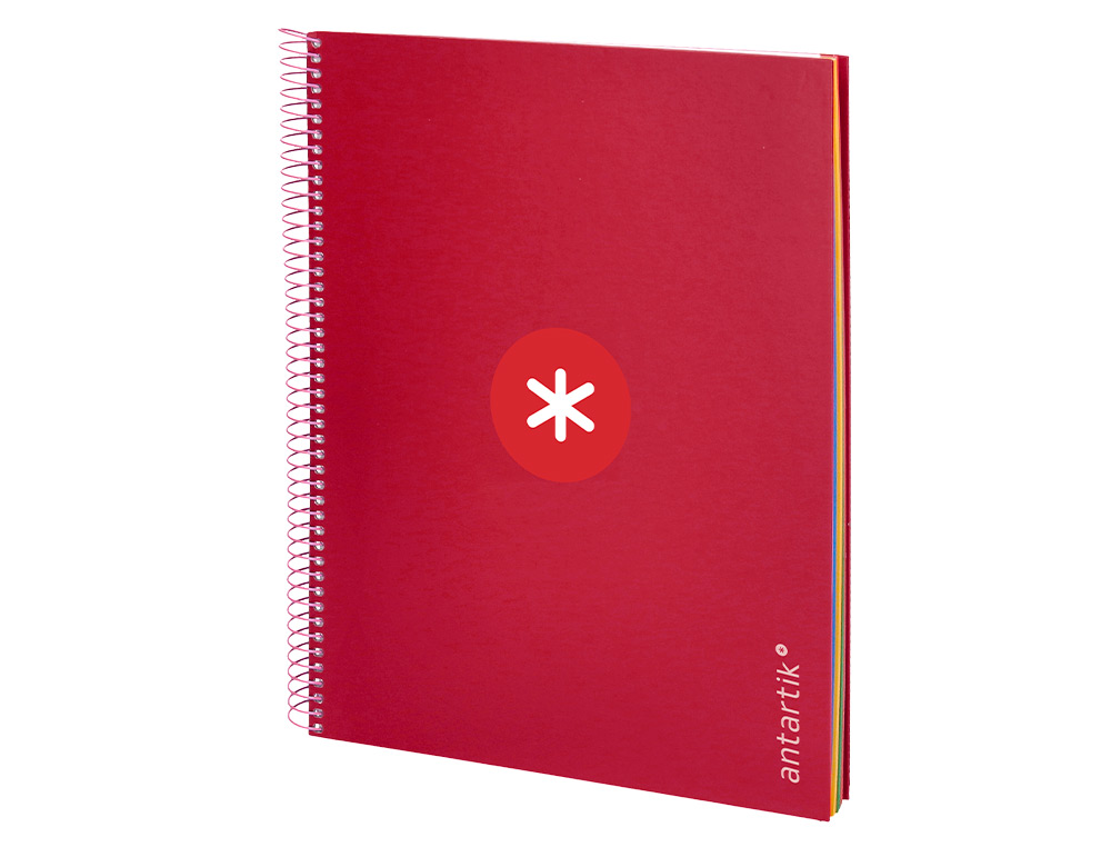 Caderno espiral liderpapel a4 micro antartik capa forrada 120f 100 gr horizontal 5 bandas 4 furos cor framboesa ( Imagem 4 de 11 ) - Preview