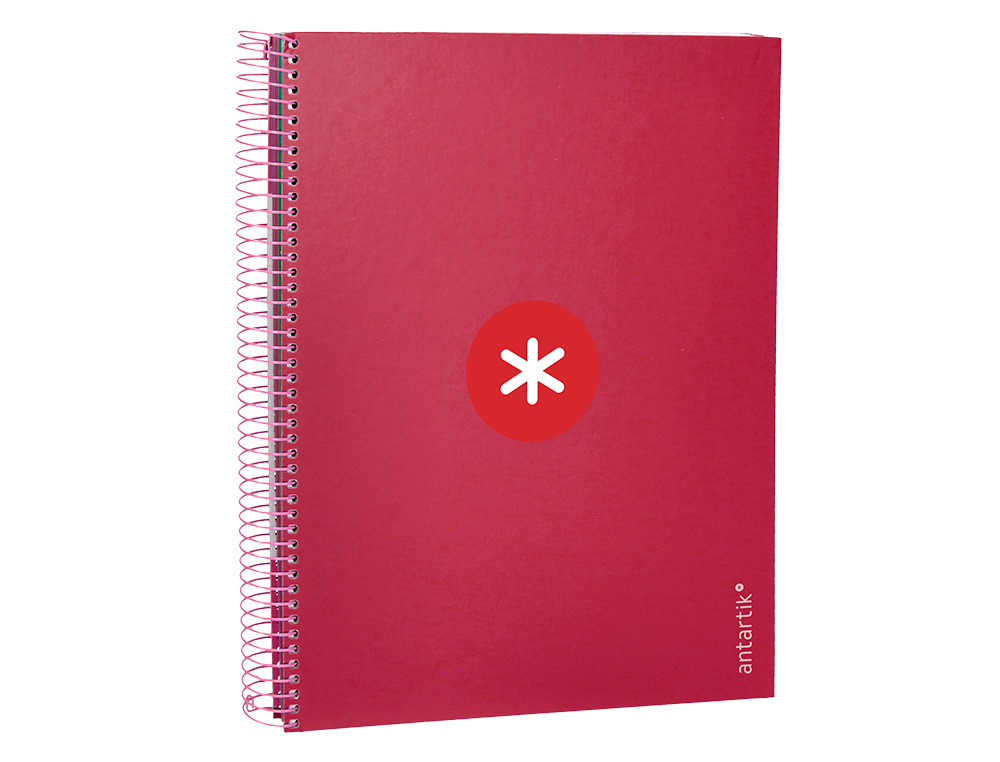 Caderno espiral liderpapel a4 micro antartik capa forrada 120f 100 gr horizontal 5 bandas 4 furos cor framboesa ( Imagem 5 de 11 ) - Preview
