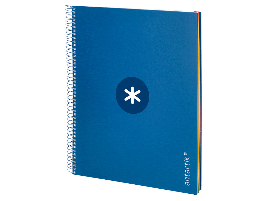 Caderno espiral liderpapel a4 micro antartik capa forrada 120f 100 gr horizontal 5 bandas 4 furos cor azul escuro ( Imagem 4 de 11 ) - Preview