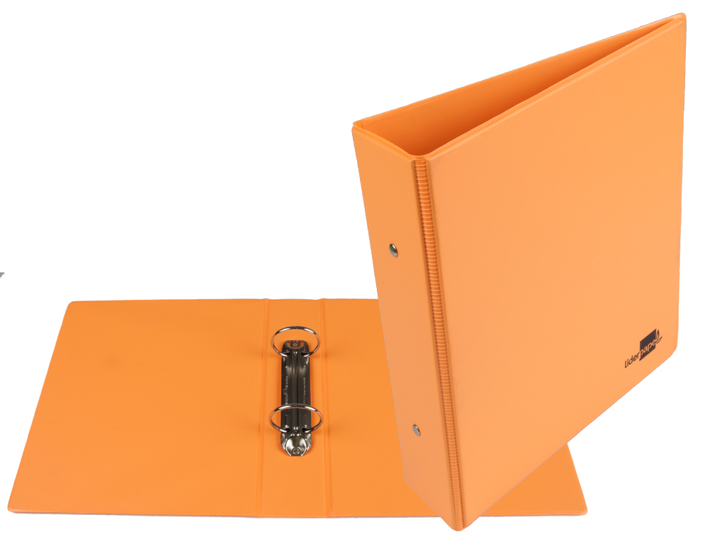 Pasta de 2 aneis 40 mm redondos liderpapel din a5 cartao forrado pvc laranja ( Imagem 4 de 8 ) - Preview